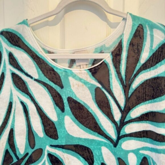 NWT NIC+ZOE FLORA GRID SUPERSOFT SWEATER - Picture 4 of 11